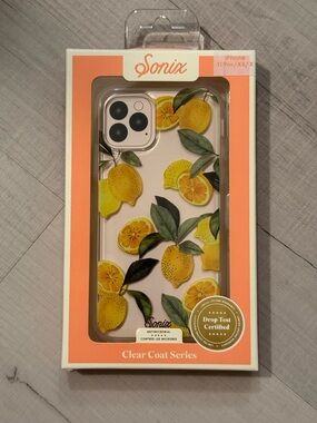 Sonix Clear Coat iPhone Case Yellow Lemon Print